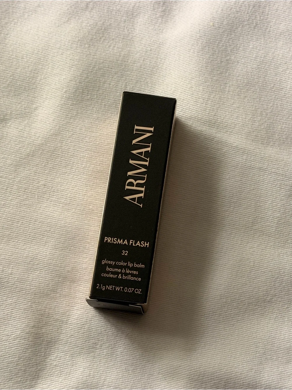 Giorgio Armani Prisma Flash Lip Balm - Sugar Flash 32 (Pink, Gold Tube)